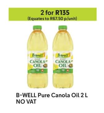 B-WELL Pure Canola Oil 2 L