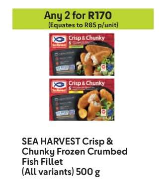 SEA HARVEST Crisp & Chunky Frozen Crumbed Fish Fillet