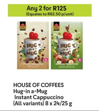 HOUSE OF COFFEES Hug-in a-Mug Instant Cappuccino