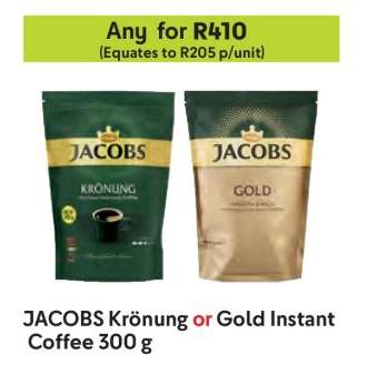 JACOBS Krönung or Gold Instant Coffee 300 g