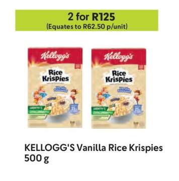 KELLOGG'S Vanilla Rice Krispies 500 g
