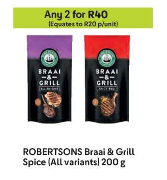 ROBERTSONS Braai & Grill Spice (All variants) 200 g
