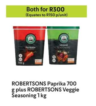 ROBERTSONS Paprika 700 g plus ROBERTSONS Veggie Seasoning 1 kg