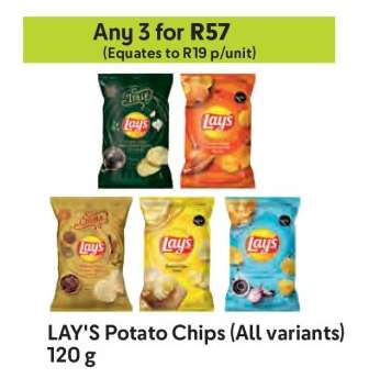 LAY'S POTATO CHIPS all variants