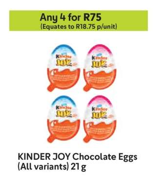 KINDER JOY Chocolate Eggs (All variants) 21 g