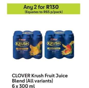 CLOVER Krush Fruit Juice Blend (All variants)