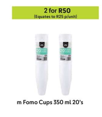 m Fomo Cups 350 ml 20's