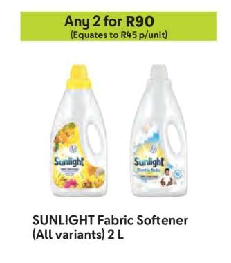 SUNLIGHT Fabric Softener (All variants) 2 L