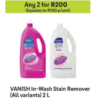 VANISH In-Wash Stain Remover (All variants) 2 L