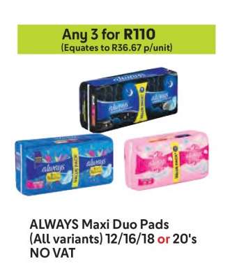 ALWAYS Maxi Duo Pads