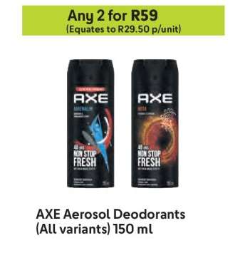 AXE Aerosol Deodorants