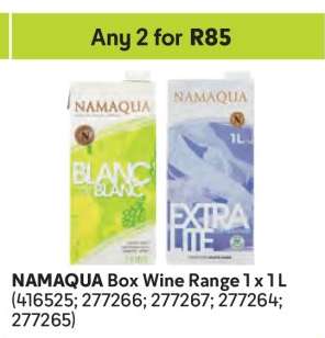 NAMAQUA Box Wine Range 1 x 1 L
