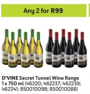 D'VINE Secret Tunnel Wine Range