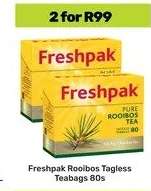 Freshpak Rooibos Tagless Teabags 80s