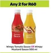 Wimpy Tomato Sauce OR Wimpy Mustard Sauce 500 ml
