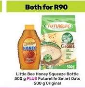 Little Bee Honey Squeeze Bottle 500 g PLUS Futurelife Smart Oats 500 g Original