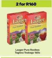 Laager Pure Rooibos Tagless Teabags 160s