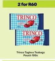Trinco Tagless Teabags Pouch 100s