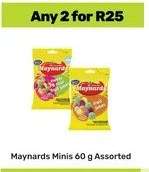 Maynards Minis 60 g Assorted
