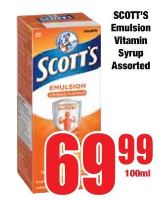 SCOTT’S Emulsion Vitamin Syrup Assorted