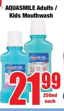 AQUASMILE Adults / Kids Mouthwash