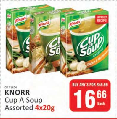 KNORR Cup A Soup Assorted 4x20g