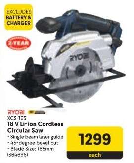 RYOBI XCS-165 18 V Li-ion Cordless Circular Saw