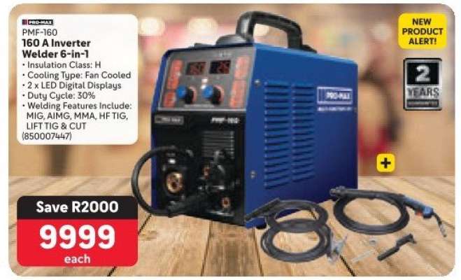PRO-MAX PMF-160 160 A Inverter Welder 6-in-1