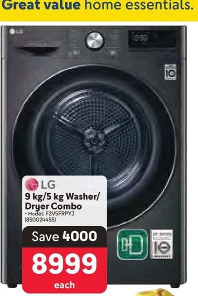 LG 9 kg/5 kg Washer/Dryer Combo