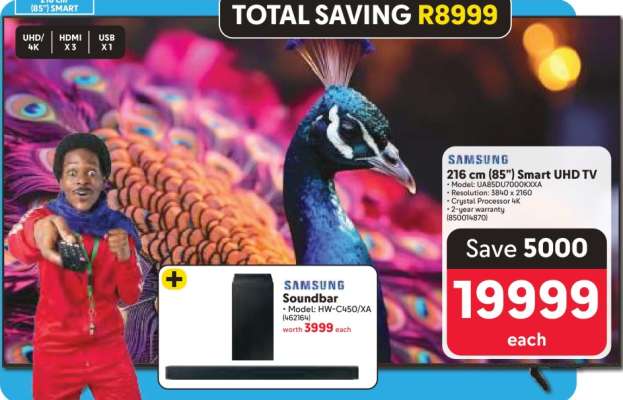 SAMSUNG 216 cm (85”) Smart UHD TV