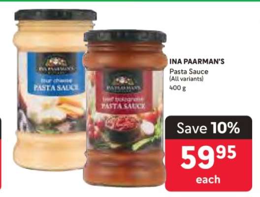 INA PAARMAN'S Pasta Sauce