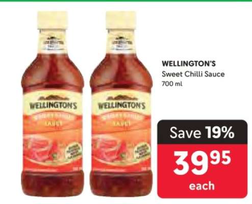 Wellington's Sweet Chilli Sauce