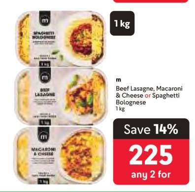 Beef Lasagne, Macaroni & Cheese or Spaghetti Bolognese