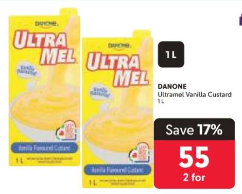 DANONE Ultramel Vanilla Custard 1L