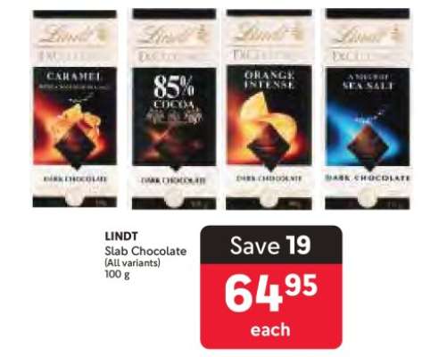 LINDT Slab Chocolate