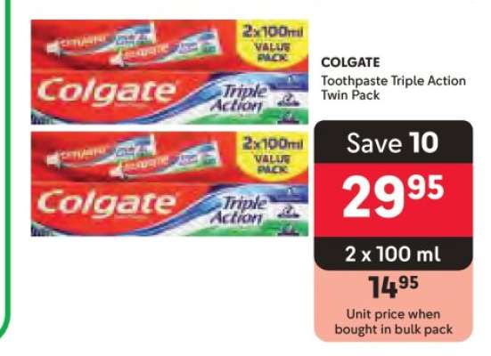 COLGATE Toothpaste Triple Action Twin Pack