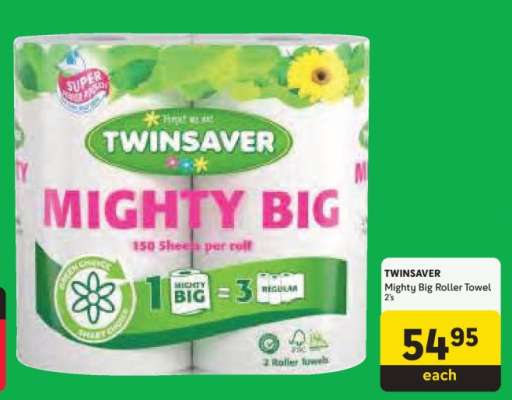TWINSAVER Mighty Big Roller Towel 2's