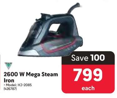 2600 W Mega Steam Iron