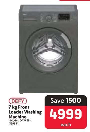 DEFY 7 kg Front Loader Washing Machine
