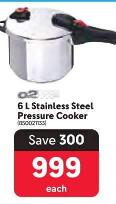 6 L Stainless Steel Pressure Cooker