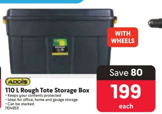ADDIS 110 L Rough Tote Storage Box