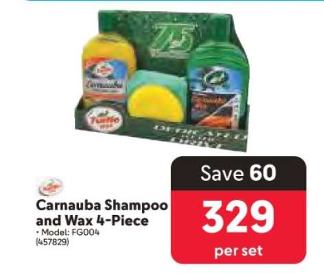 Carnauba Shampoo and Wax 4-Piece
