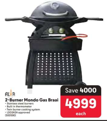 2-Burner Mondo Gas Braai