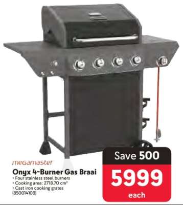 Onyx 4 Burner Gas Braai