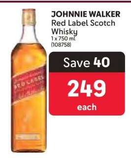 JOHNNIE WALKER Red Label Scotch Whisky