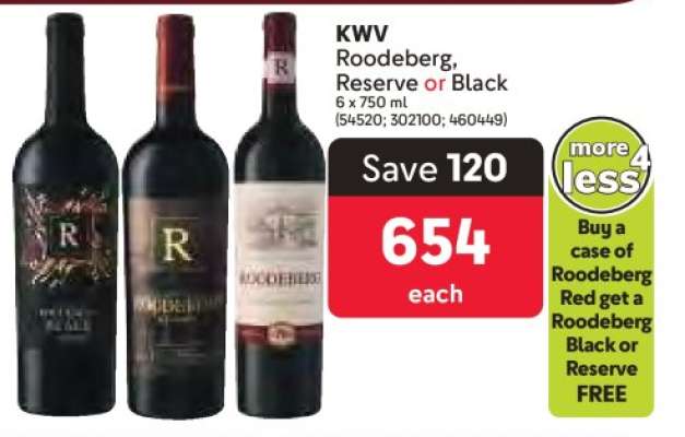 KWV Roodeberg Reserve or Black
