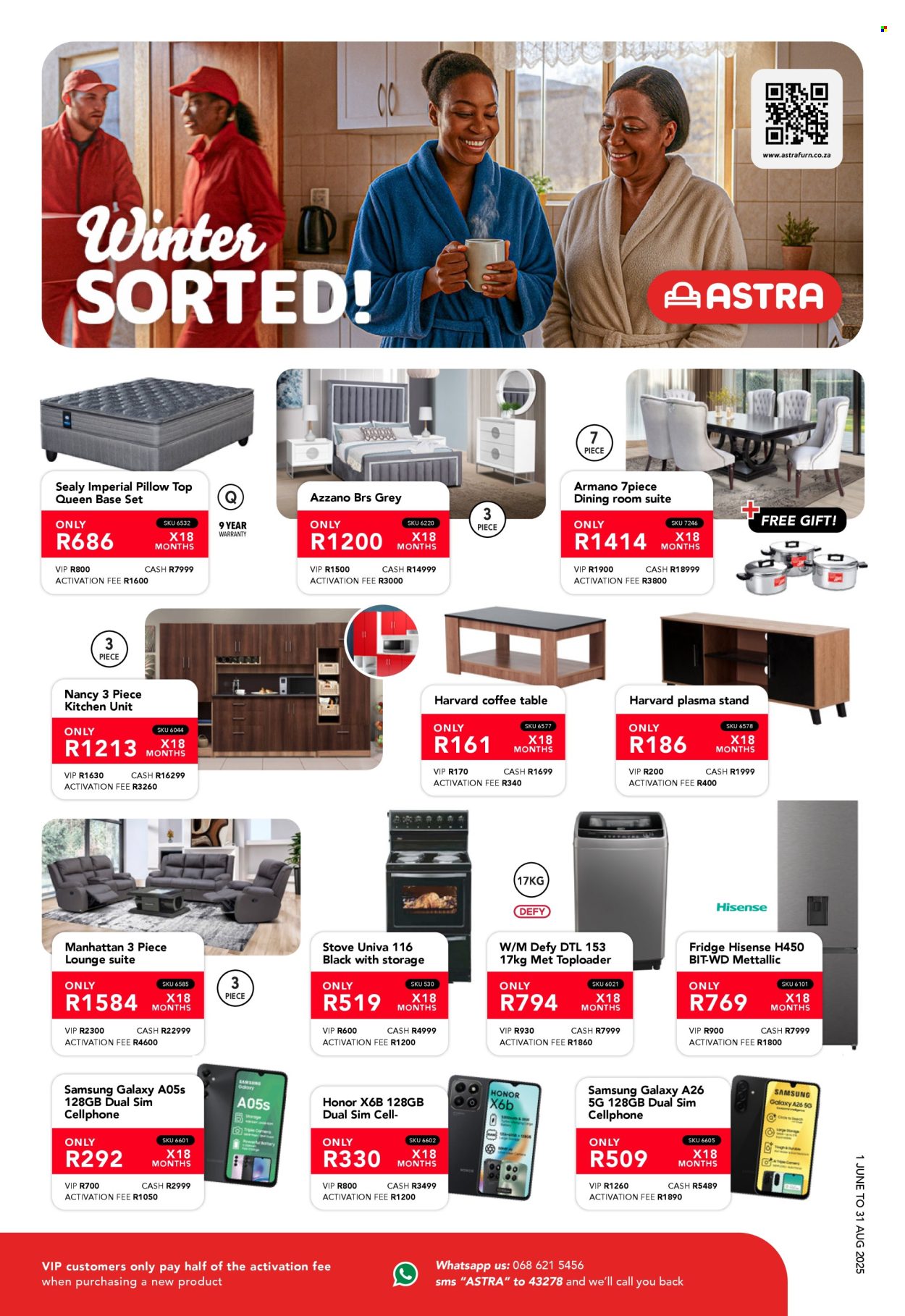 Astra Furnishers specials - 01/06/2025 - 31/08/2025. Page 1