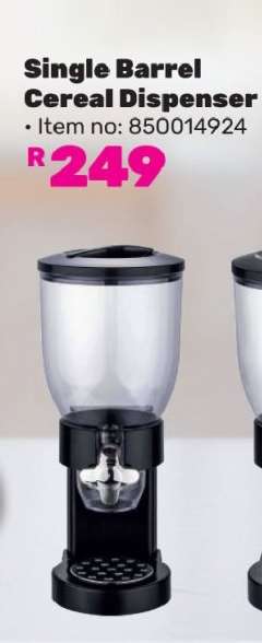 Single Barrel Cereal Dispenser