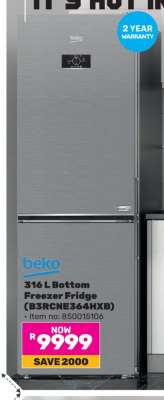 Beko 316 L Bottom Freezer Fridge (B3RCNE364HXB)