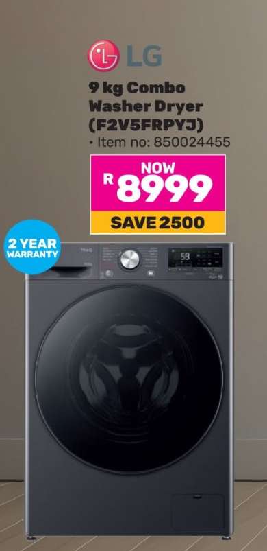 LG 9 kg Combo Washer Dryer (F2V5FRPY7)